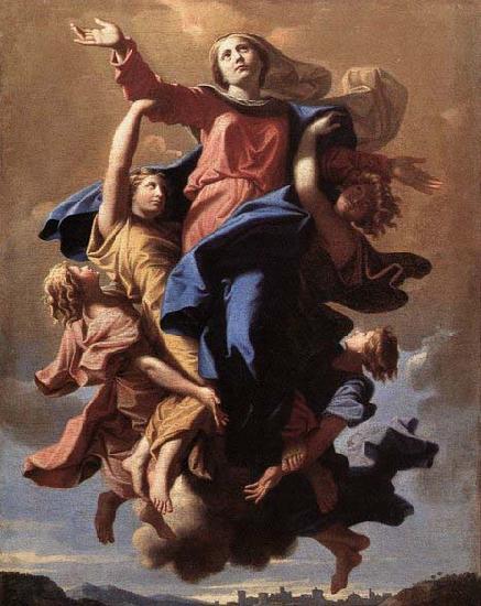 POUSSIN, Nicolas The Assumption of the Virgin oil painting picture